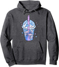 Authentic Blueberry Shark Milkshake Hoodie - Aesthetic Graphic Men Women - T-Shirt, Sweatshirt, Hoodie