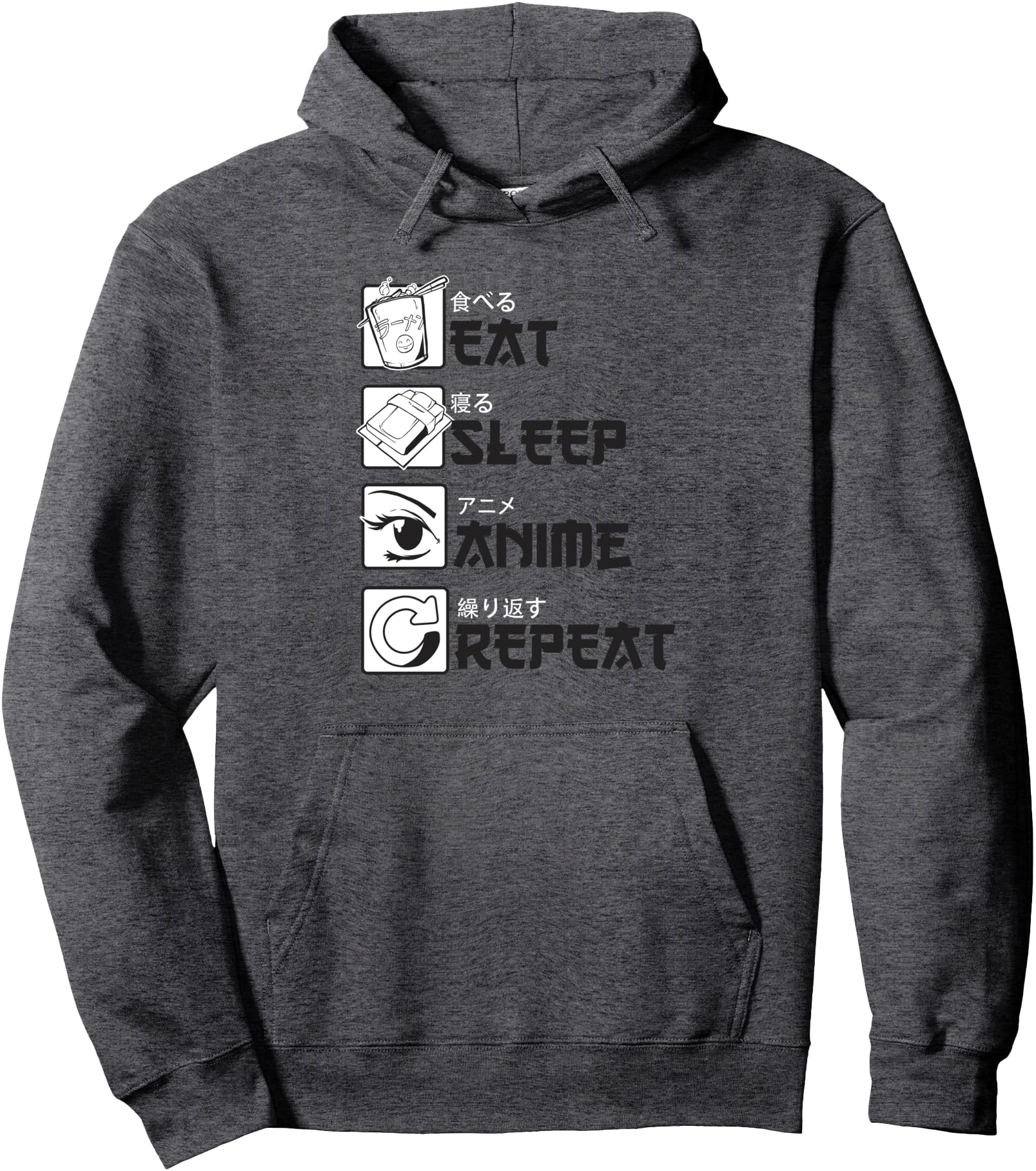 Handcrafted Eat Sleep Anime Repeat Sweatshirt - Unique Graphic Men Women - T-Shirt, Sweatshirt, Hoodie