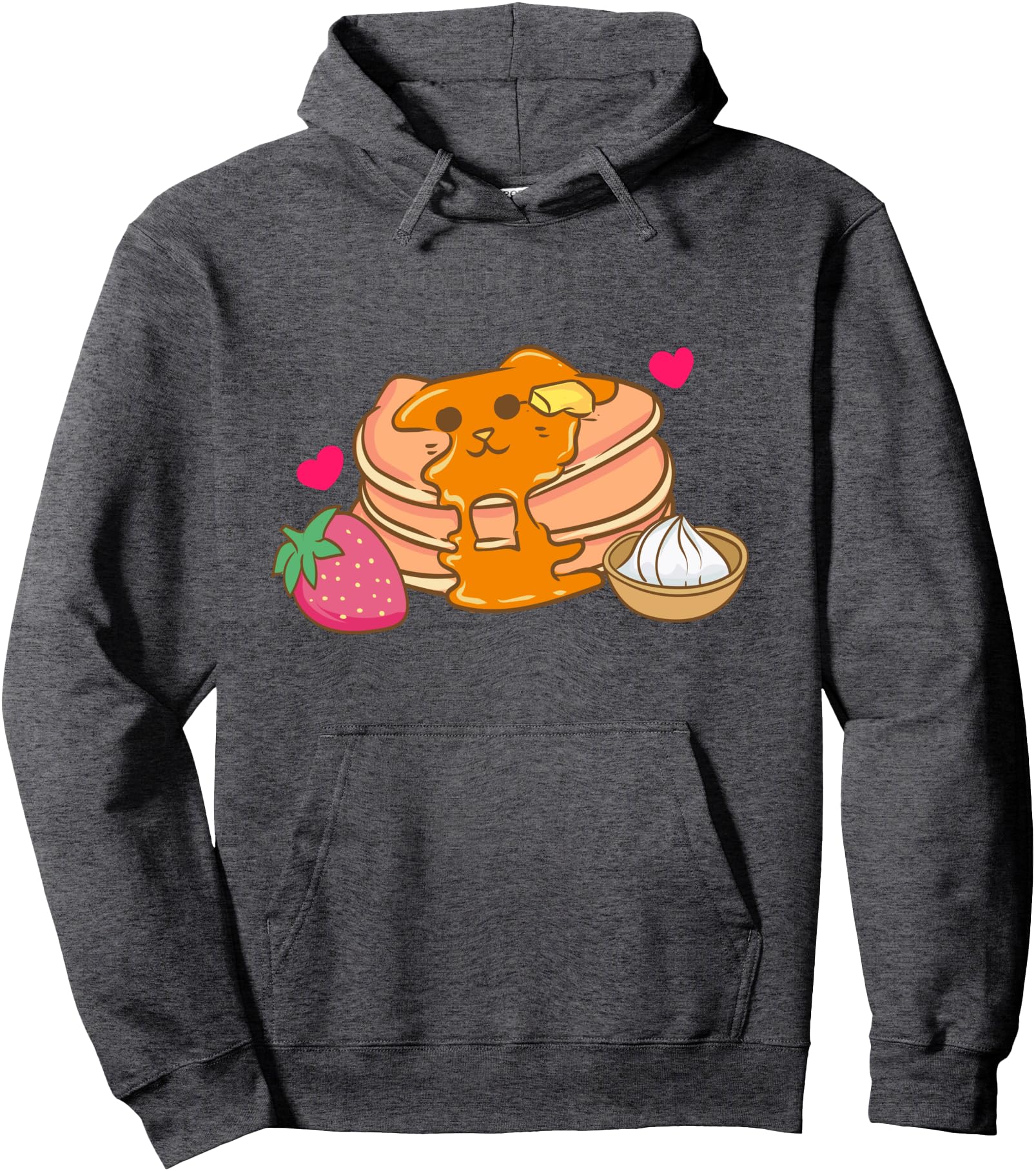 Handcrafted Pancake Cat Almond Flour Hoodie - Aesthetic Graphic Unisex - T-Shirt, Sweatshirt, Hoodie