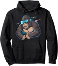 Exclusive Gorilla Vr Playing Gaming Hoodie - Novelty Apparel for Adults - T-Shirt, Sweatshirt, Hoodie