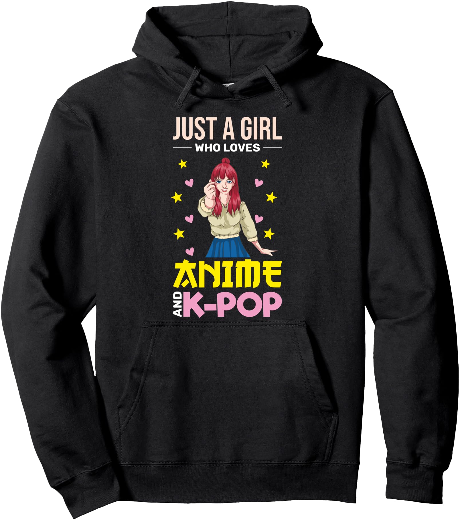 Just Who Loves Anime And Kpop Otaku Kawaii T-Shirt - Trendy Graphic Unisex - T-Shirt, Sweatshirt, Hoodie