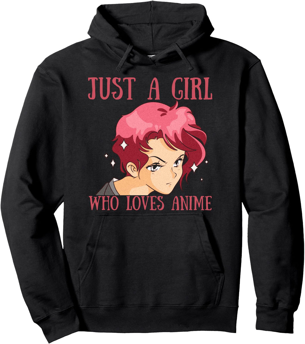 Original Anime Weeb Teen Just Who Loves Hoodie - Trendy Graphic Men Women - T-Shirt, Sweatshirt, Hoodie