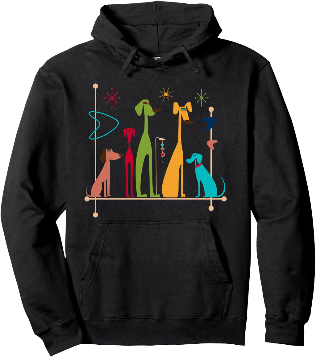 Mid Century Modern Dogs 50S 60S Rare T-Shirt - Trendy Graphic for Adults - T-Shirt, Sweatshirt, Hoodie