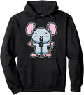 Mouse Sing Karaoke Kawaii Neko Anime Hoodie - Custom Art Print Men Women - T-Shirt, Sweatshirt, Hoodie