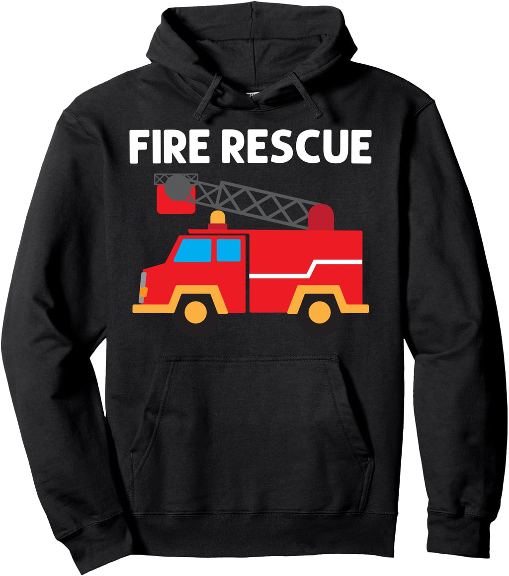 Handcrafted Fire Truck Art Firetruck Hoodie - Graphic Print Unisex - T-Shirt, Sweatshirt, Hoodie