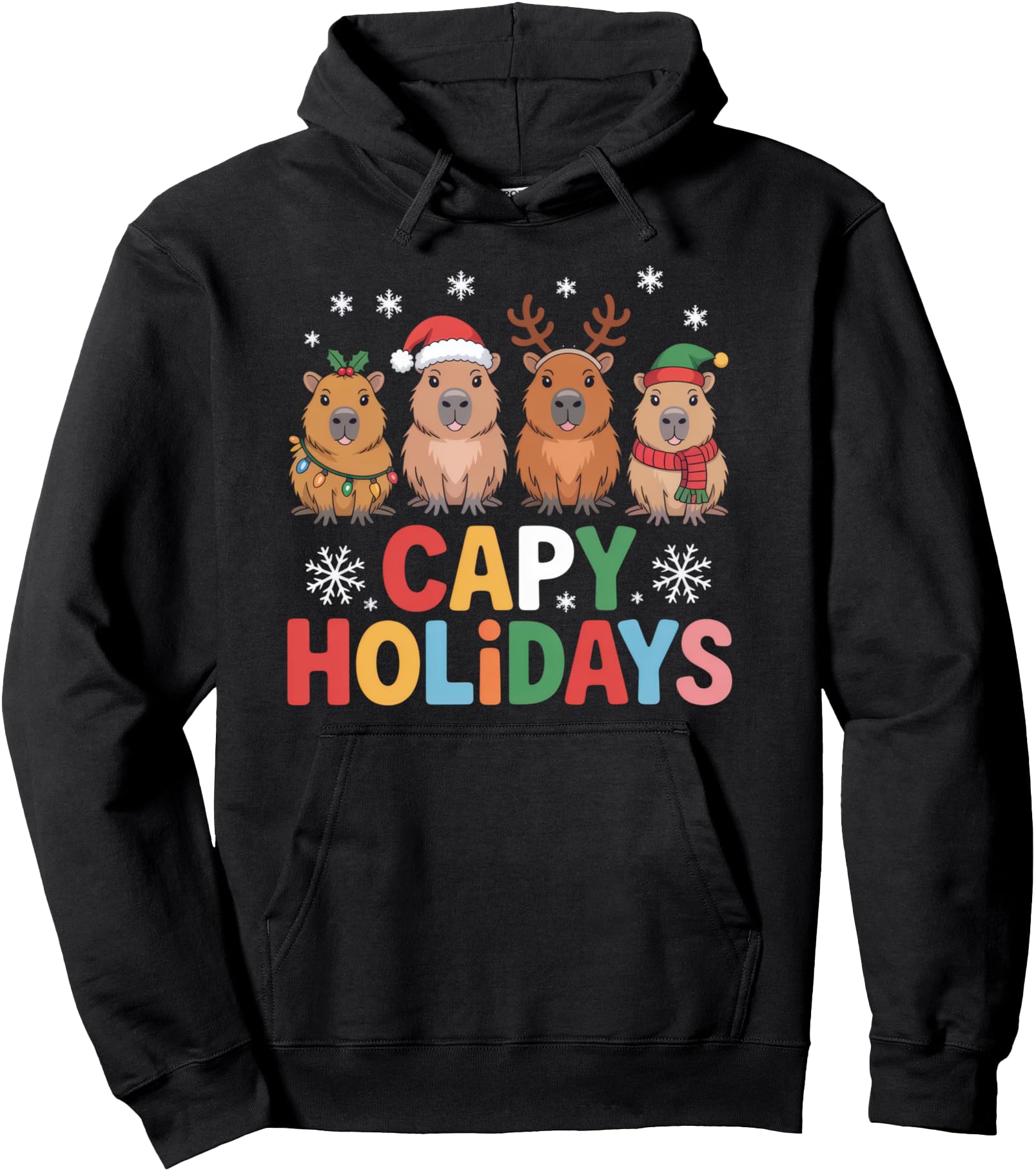 Authentic Capy Holidays Capybara T-Shirt - Fun Novelty Design Men Women - T-Shirt, Sweatshirt, Hoodie