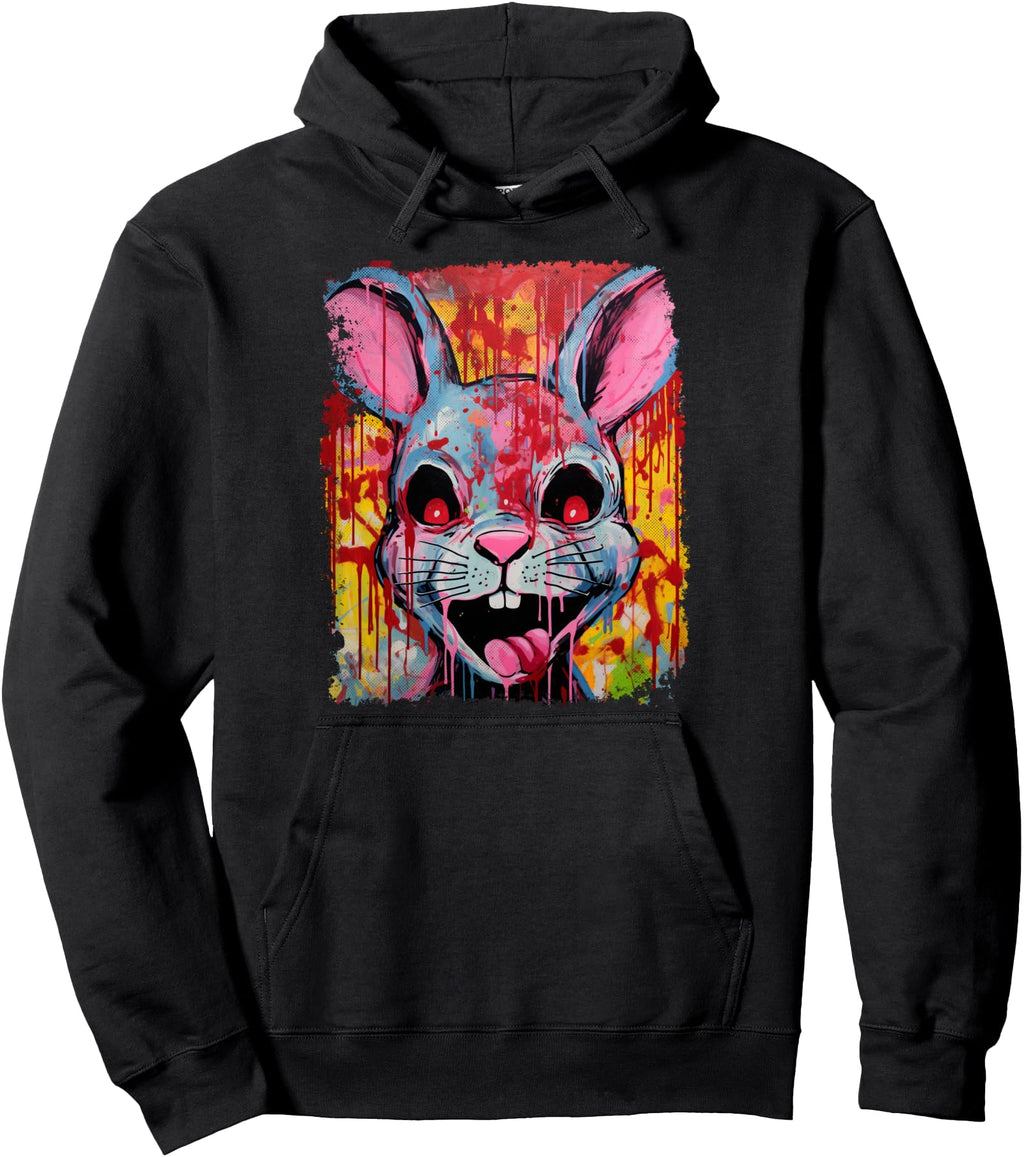 Original Scary Bunny Halloween Exclusive Hoodie - Graphic Print Unisex - T-Shirt, Sweatshirt, Hoodie