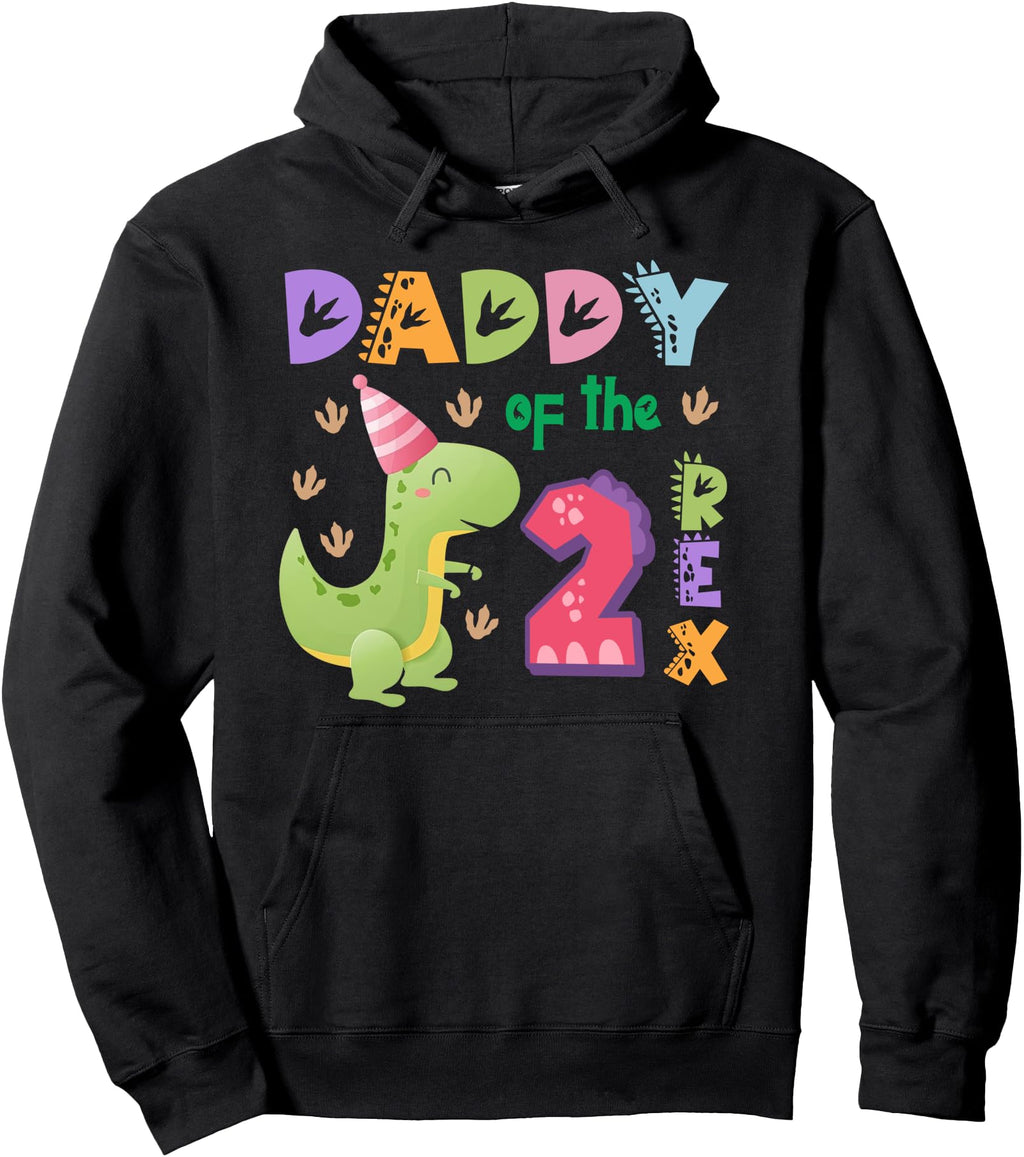 Daddy Two Rex Dinosaur Family Matching Sweatshirt - Unique Graphic Unisex - T-Shirt, Sweatshirt, Hoodie