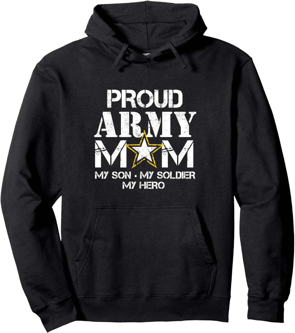 Authentic Proud Army Mom Military Mom My Hoodie - Graphic Print for Adults - T-Shirt, Sweatshirt, Hoodie