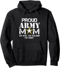 Authentic Proud Army Mom Military Mom My Hoodie - Graphic Print for Adults - T-Shirt, Sweatshirt, Hoodie