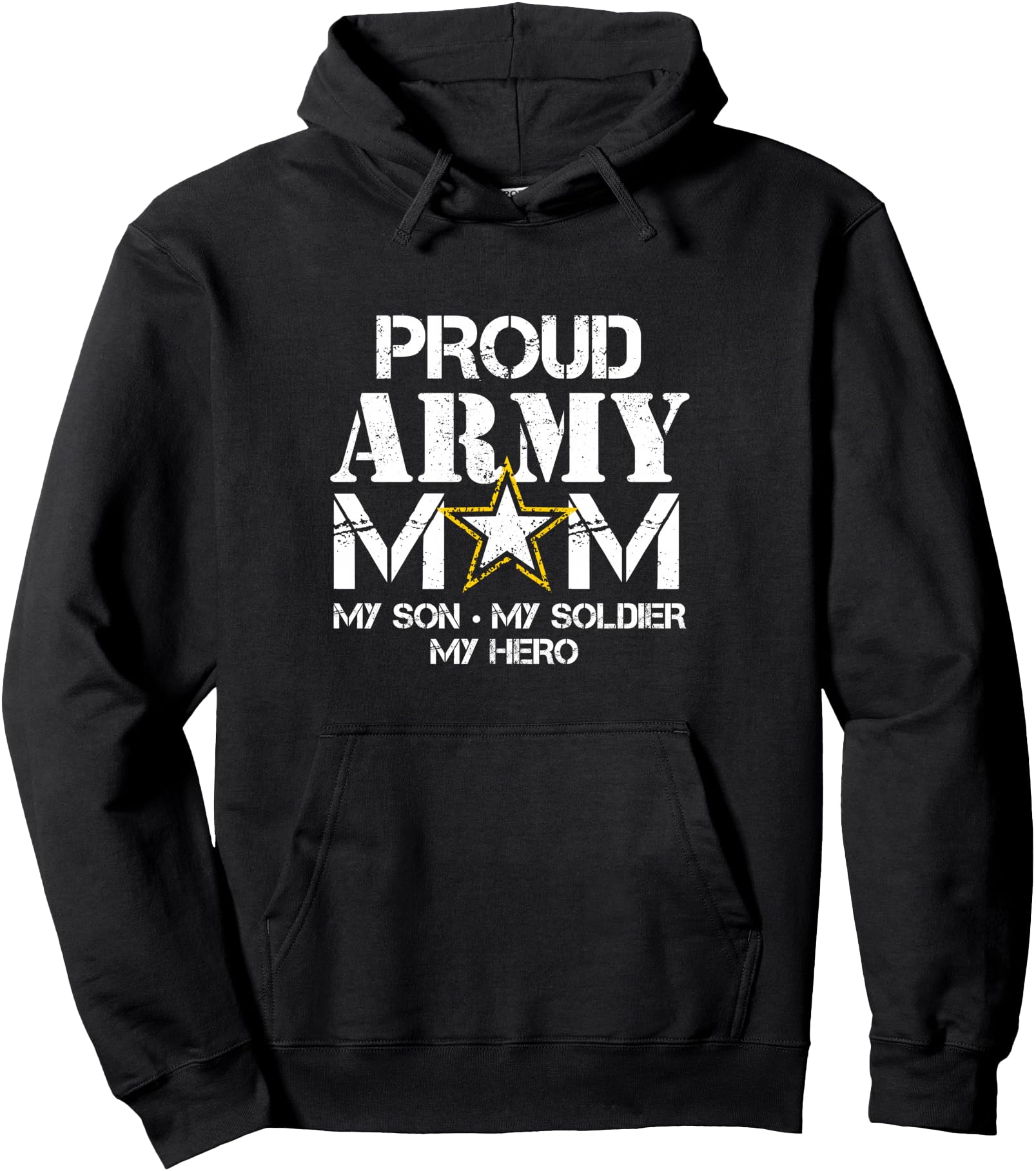 Authentic Proud Army Mom Military Mom My Hoodie - Graphic Print for Adults - T-Shirt, Sweatshirt, Hoodie