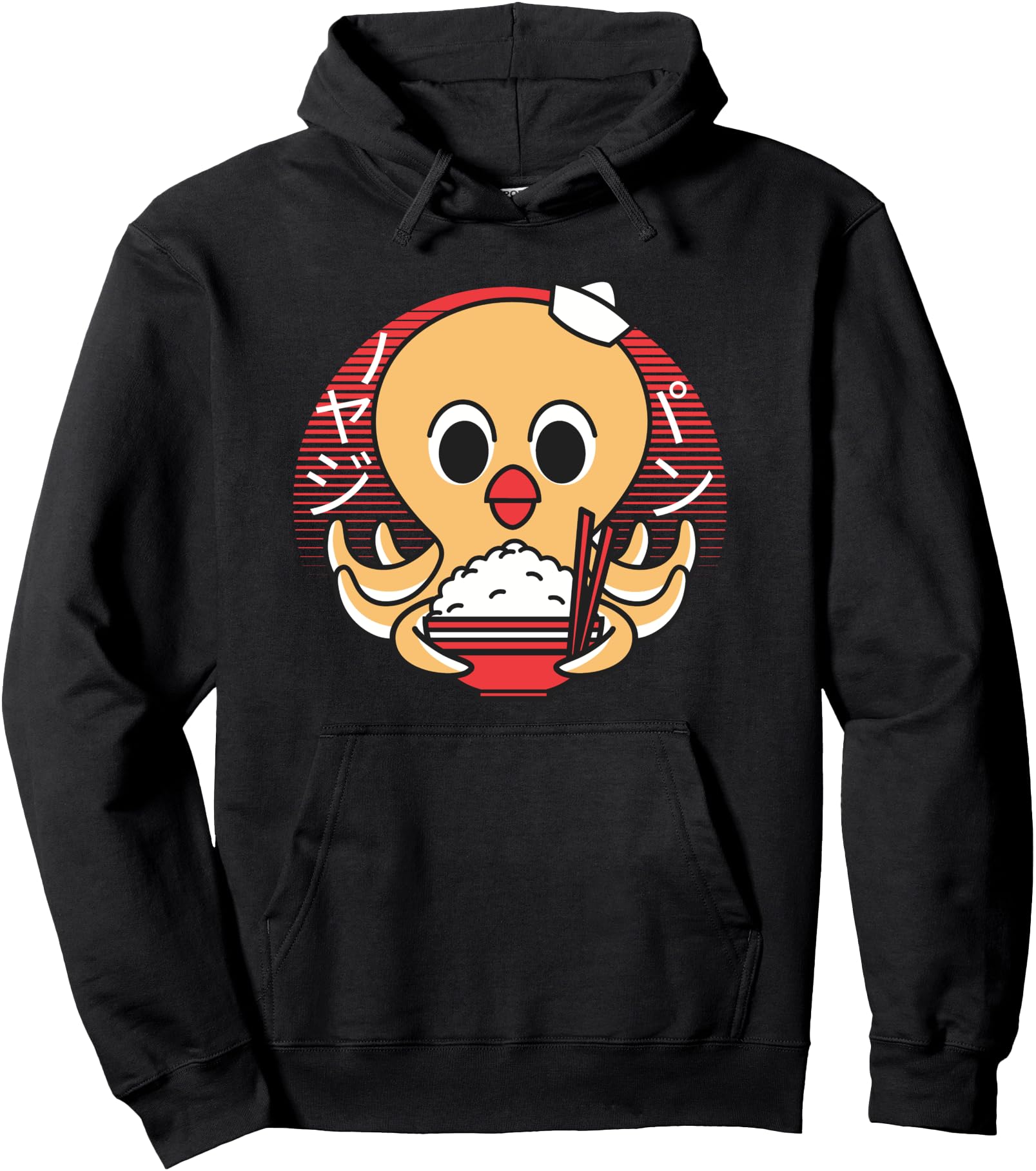 Exclusive Kawaii Octopus Eating Tako Hoodie - Trendy Graphic Men Women - T-Shirt, Sweatshirt, Hoodie