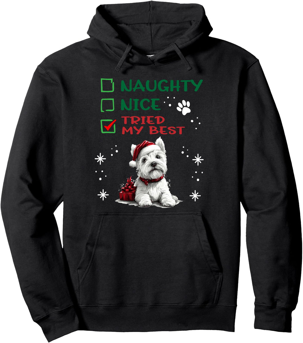West Highland White Terrier Dog Hoodie - Custom Art Print for Adults - T-Shirt, Sweatshirt, Hoodie