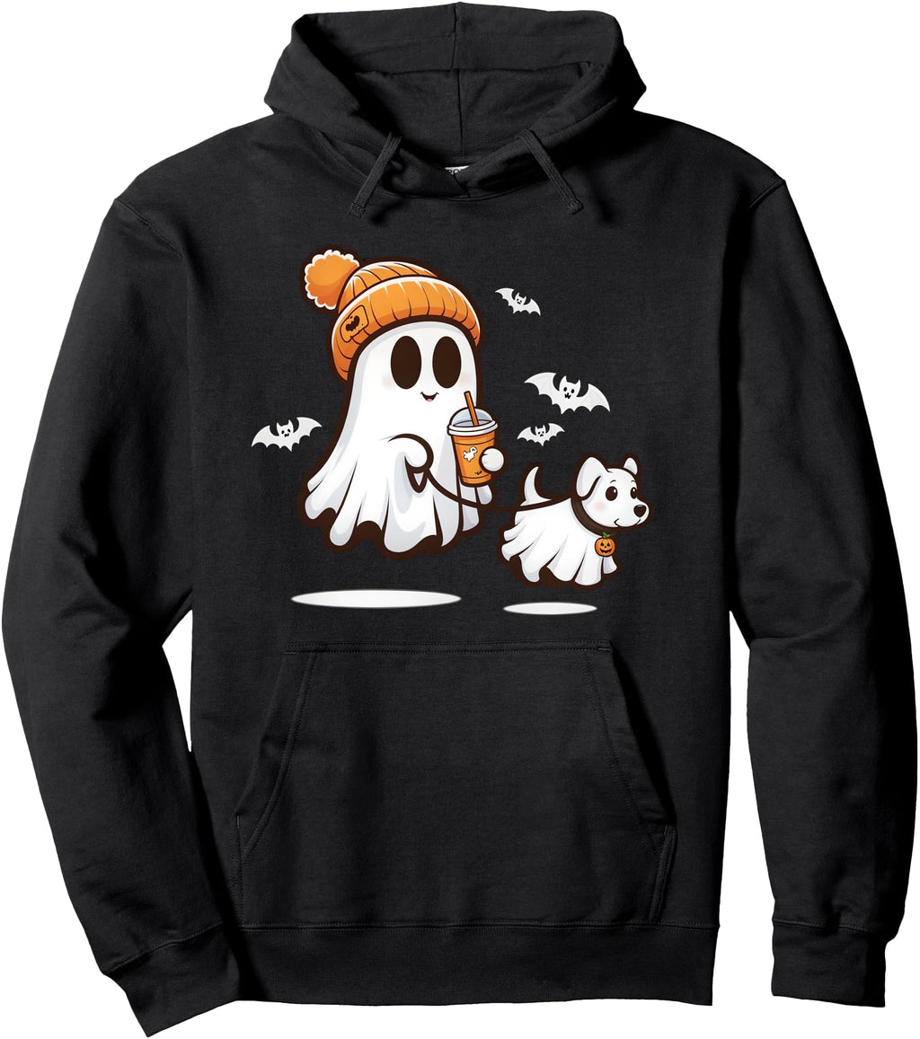 Ghost Walking Dog Ghost Dog Halloween T-Shirt - Unique Graphic Unisex - T-Shirt, Sweatshirt, Hoodie