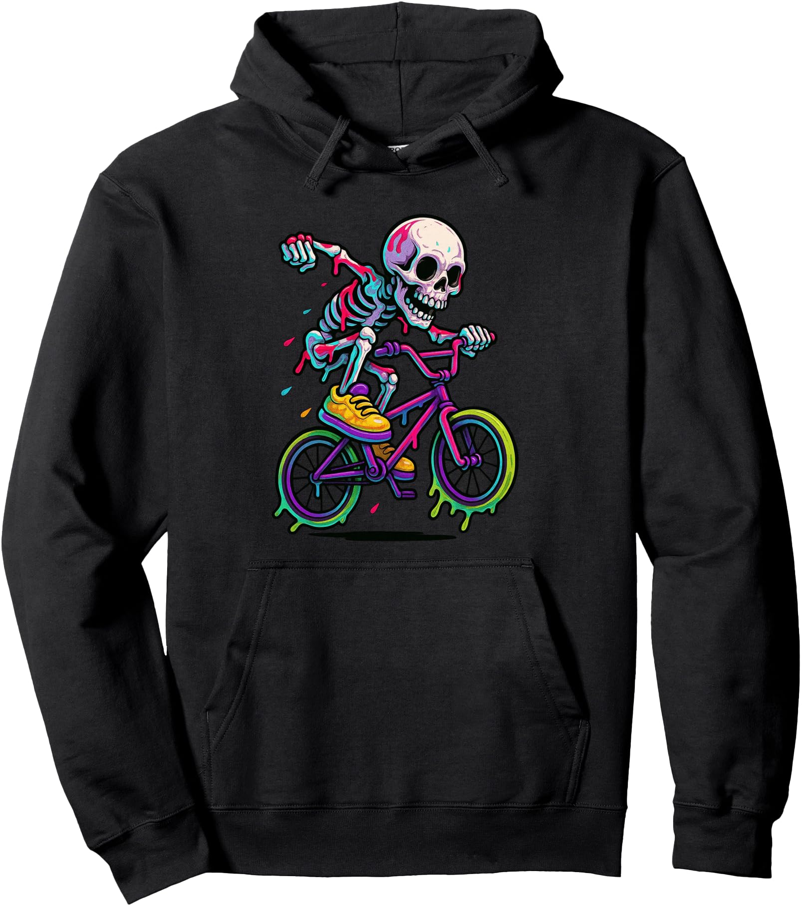 Original Skeleton Biking Cycling Drip Sweatshirt - Custom Art Print Unisex - T-Shirt, Sweatshirt, Hoodie