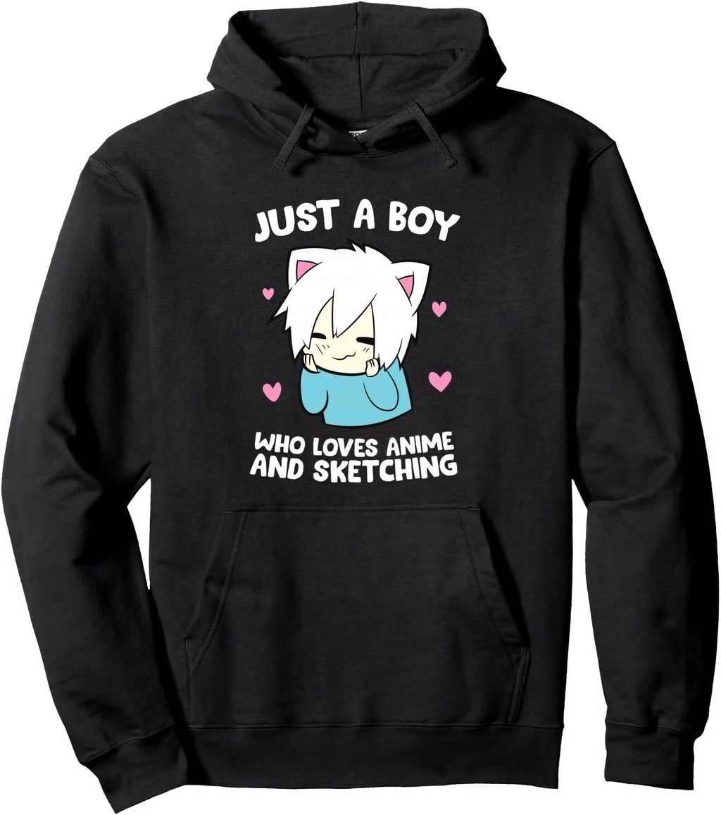 Original Just Who Loves Anime And Hoodie - Unique Graphic Men Women - T-Shirt, Sweatshirt, Hoodie