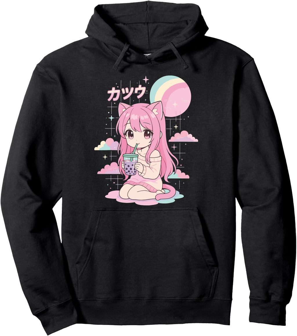 Authentic Anime Boba Bubble Tea Kawaii T-Shirt - Graphic Print for Adults - T-Shirt, Sweatshirt, Hoodie
