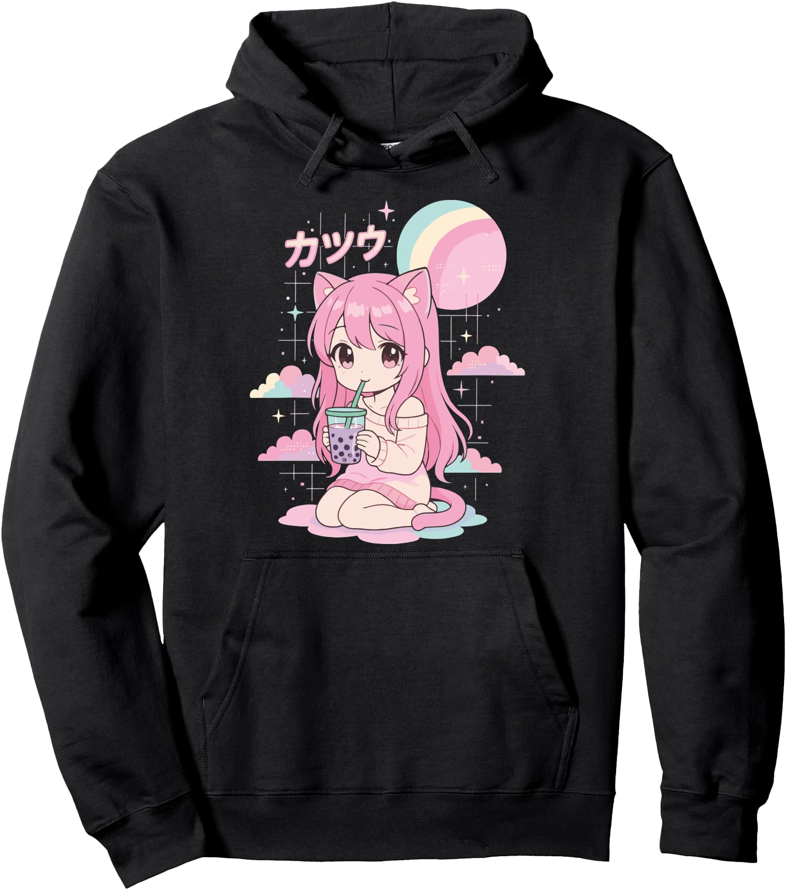 Authentic Anime Boba Bubble Tea Kawaii T-Shirt - Graphic Print for Adults - T-Shirt, Sweatshirt, Hoodie