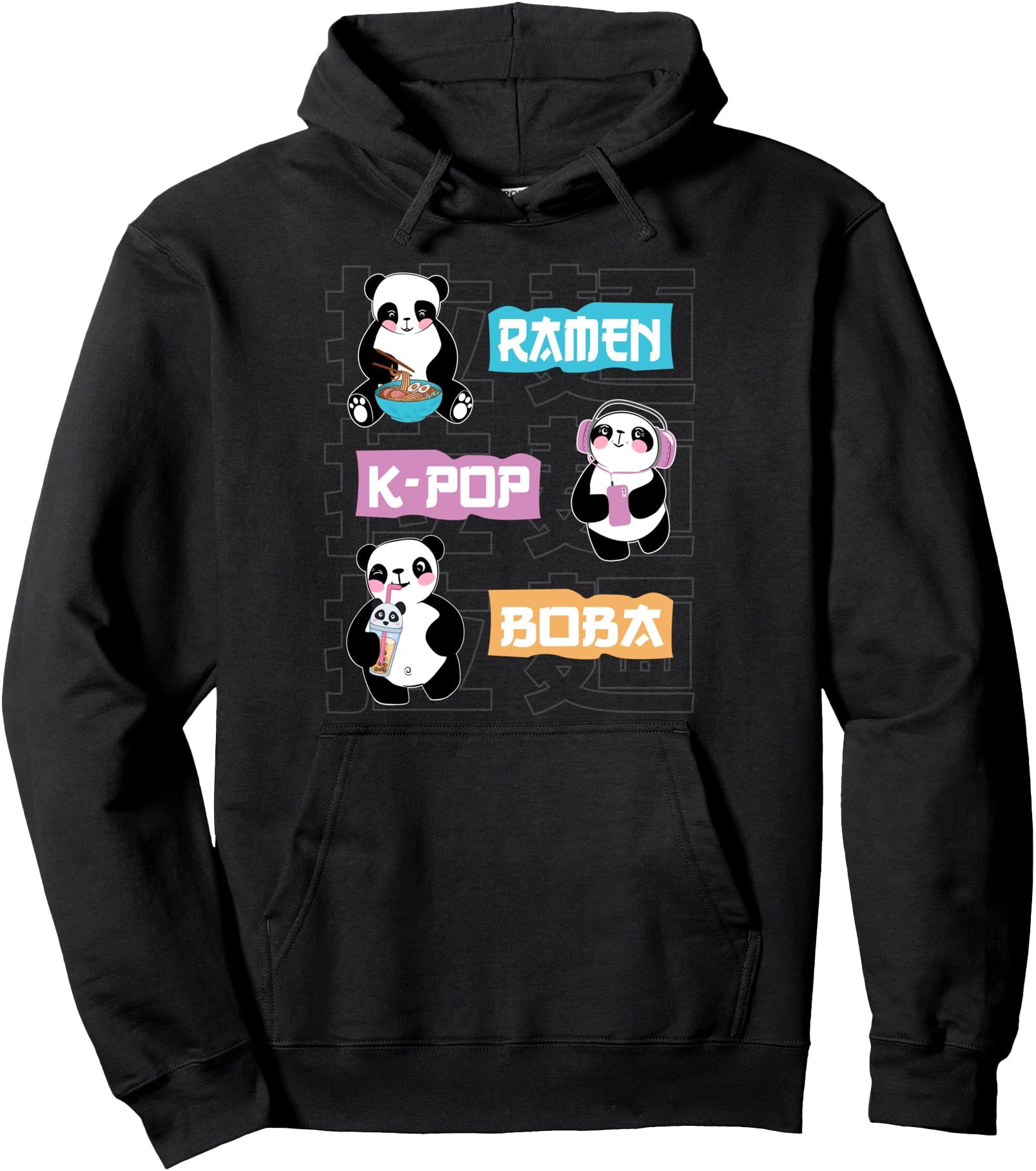 Panda Anime Ramen K Pop Boba Sweatshirt - Streetwear Style Men Women - T-Shirt, Sweatshirt, Hoodie