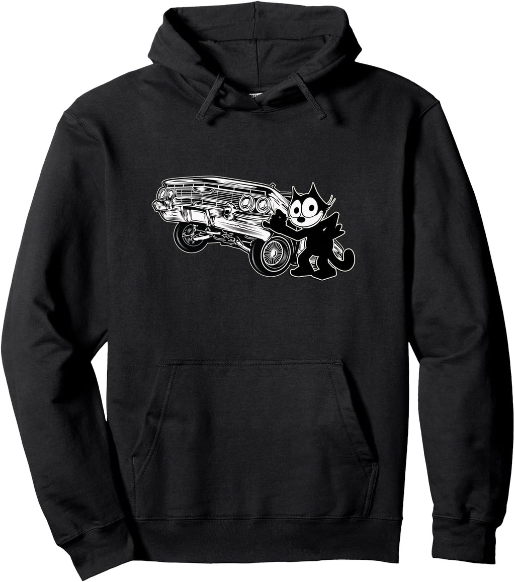 Felix Cat Cartoon Lowrider Hydraulic Hoodie - Novelty Apparel Unisex - T-Shirt, Sweatshirt, Hoodie