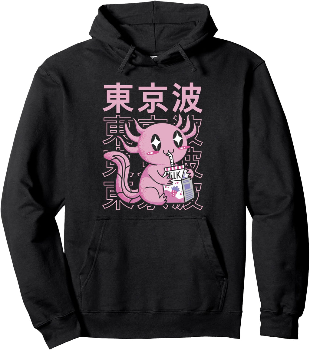 Original Kawaii Axolotl Strawberry T-Shirt - Aesthetic Graphic Men Women - T-Shirt, Sweatshirt, Hoodie