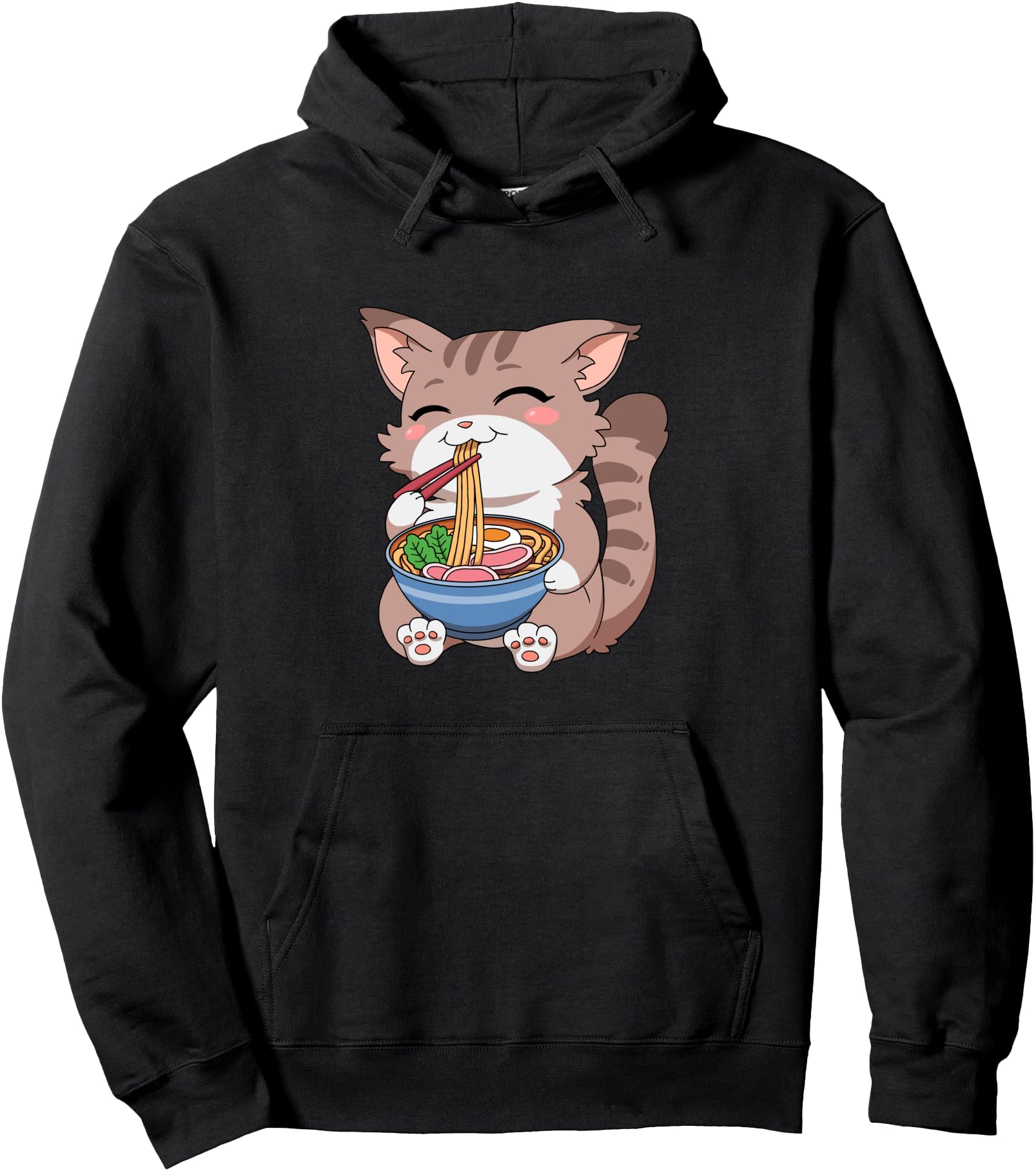 Original Cat Ramen Japanese Kawaii T-Shirt - Fun Novelty Design for Adults - T-Shirt, Sweatshirt, Hoodie