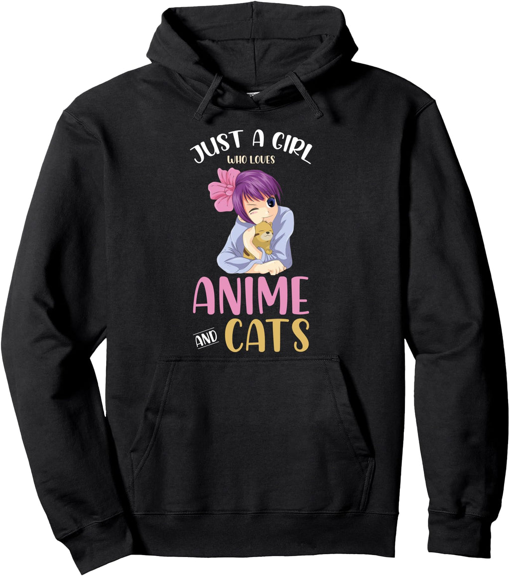 Exclusive Just Who Loves Anime And Cats T-Shirt - Graphic Print Unisex - T-Shirt, Sweatshirt, Hoodie