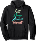 Japanese Anime Eat Sleep Anime Sweatshirt - Minimalist Print Men Women - T-Shirt, Sweatshirt, Hoodie