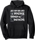 Just Who Loves Anime Ramen And Hoodie - Aesthetic Graphic Men Women - T-Shirt, Sweatshirt, Hoodie