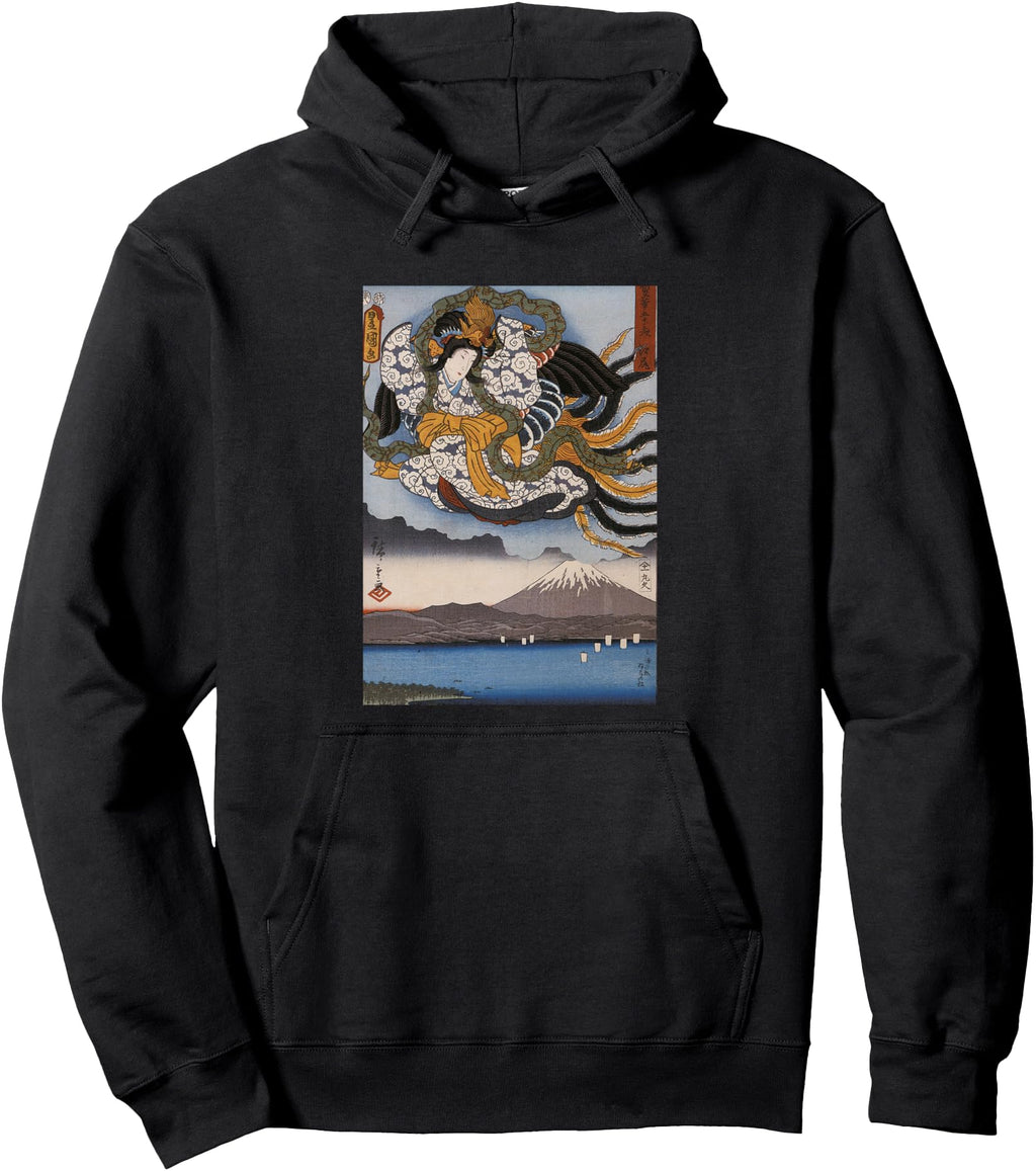 Original Hiroshige Amaterasu Goddess Hoodie - Unique Graphic for Adults - T-Shirt, Sweatshirt, Hoodie