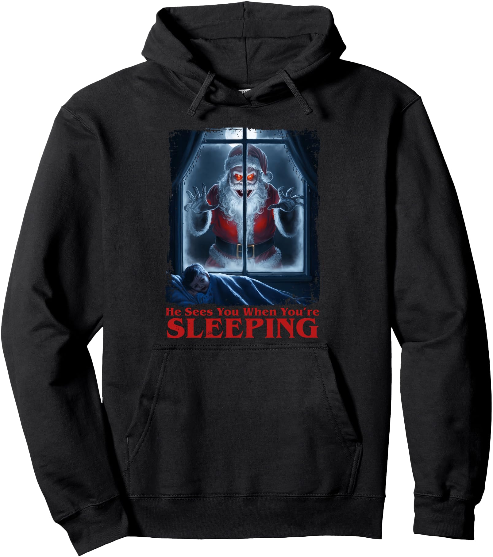 Authentic Creepy Santa Claus Horror Sweatshirt - Novelty Apparel Unisex - T-Shirt, Sweatshirt, Hoodie