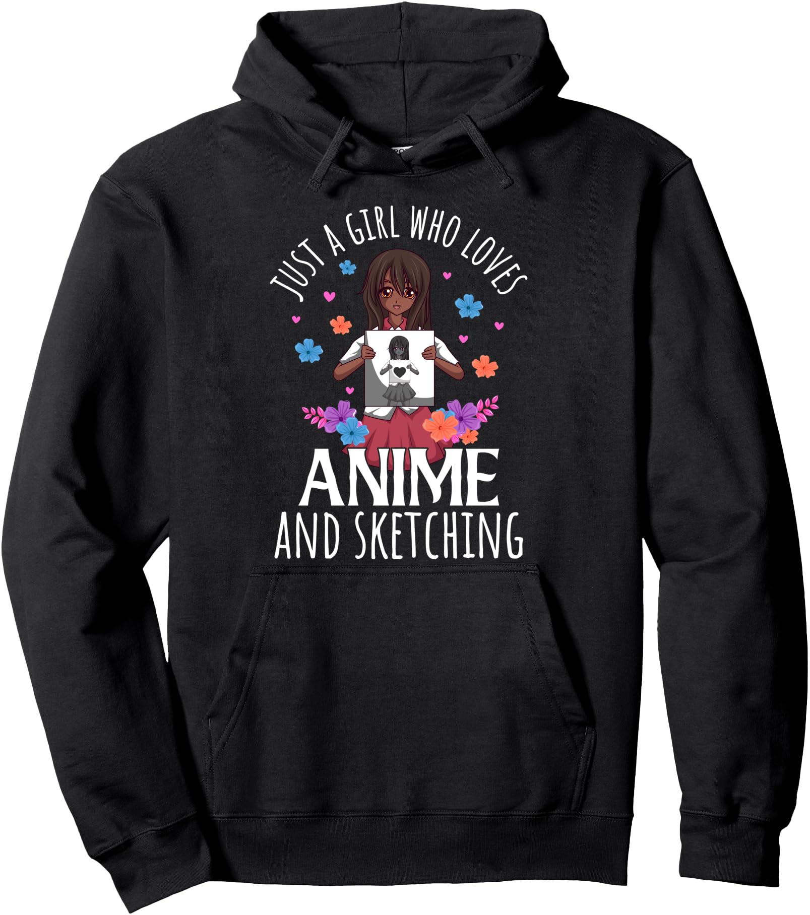Just Who Loves Anime And Sketching T-Shirt - Aesthetic Graphic Unisex - T-Shirt, Sweatshirt, Hoodie