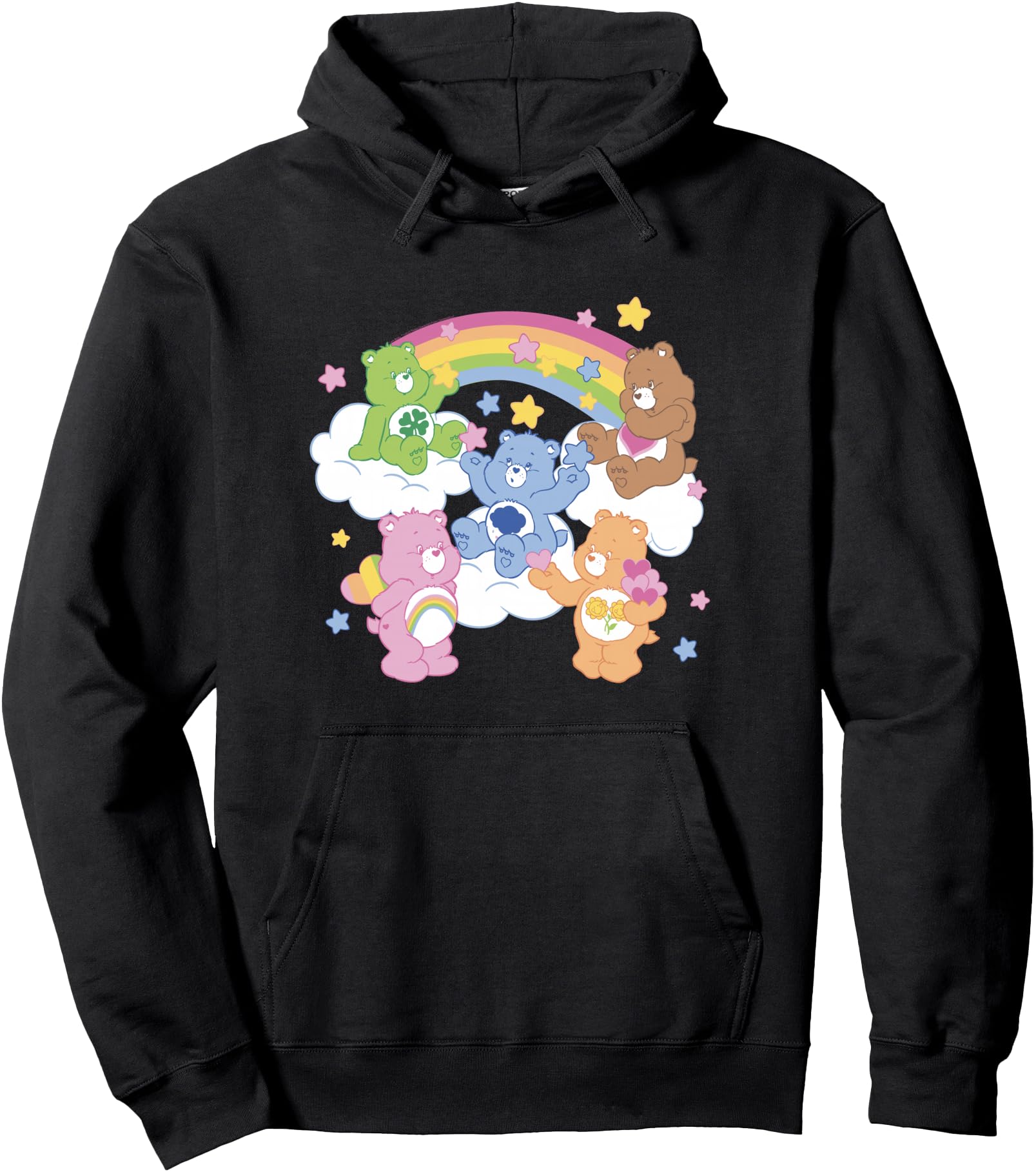 Authentic Care Bears Rainbow Cloud Group Hoodie - Custom Art Print Unisex - T-Shirt, Sweatshirt, Hoodie