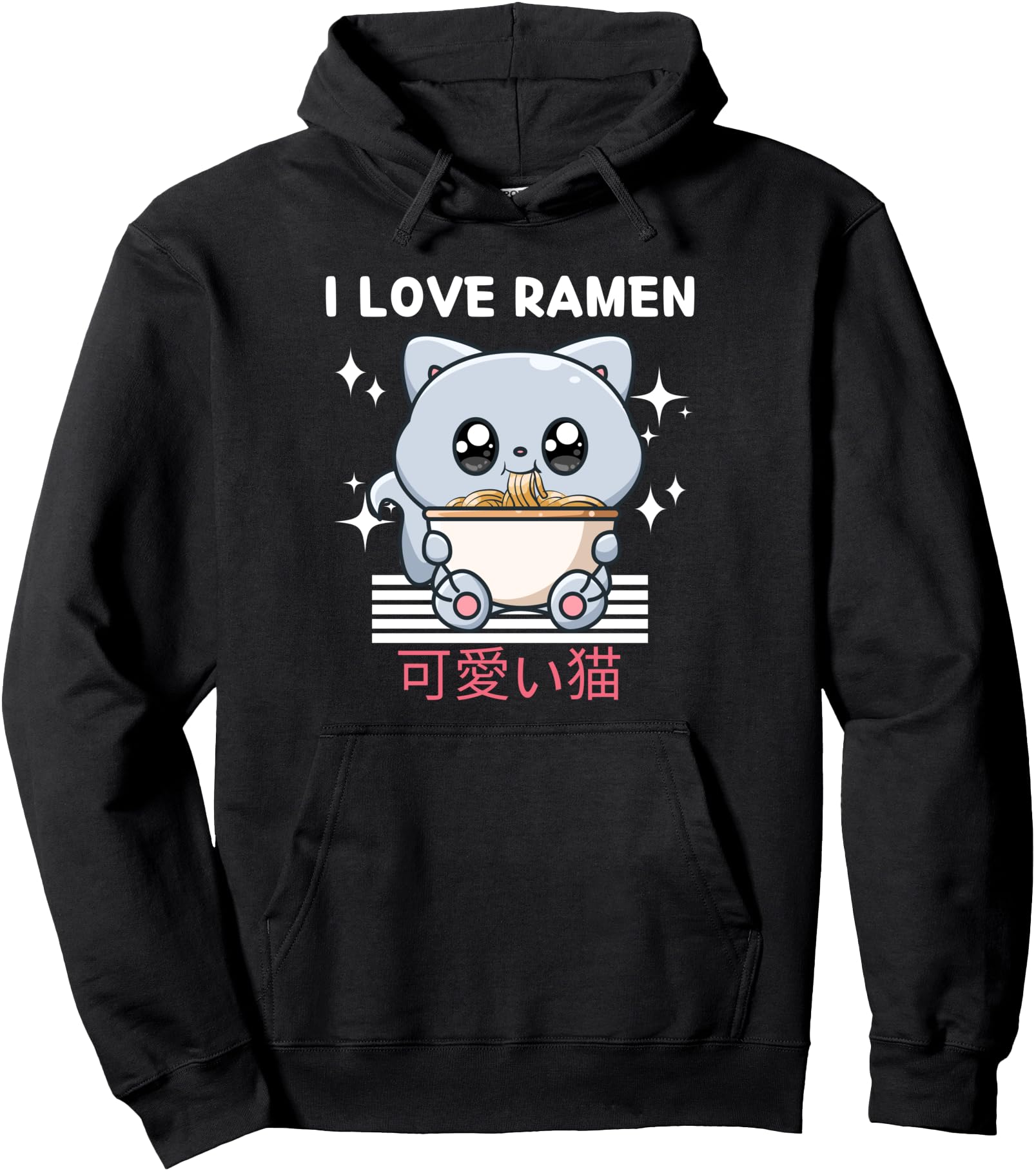 Exclusive I Love Ramen Kawaii Cat T-Shirt - Custom Art Print Men Women - T-Shirt, Sweatshirt, Hoodie