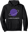 Handcrafted I Love Planets Kawaii Sweatshirt - Casual Everyday Wear Unisex - T-Shirt, Sweatshirt, Hoodie