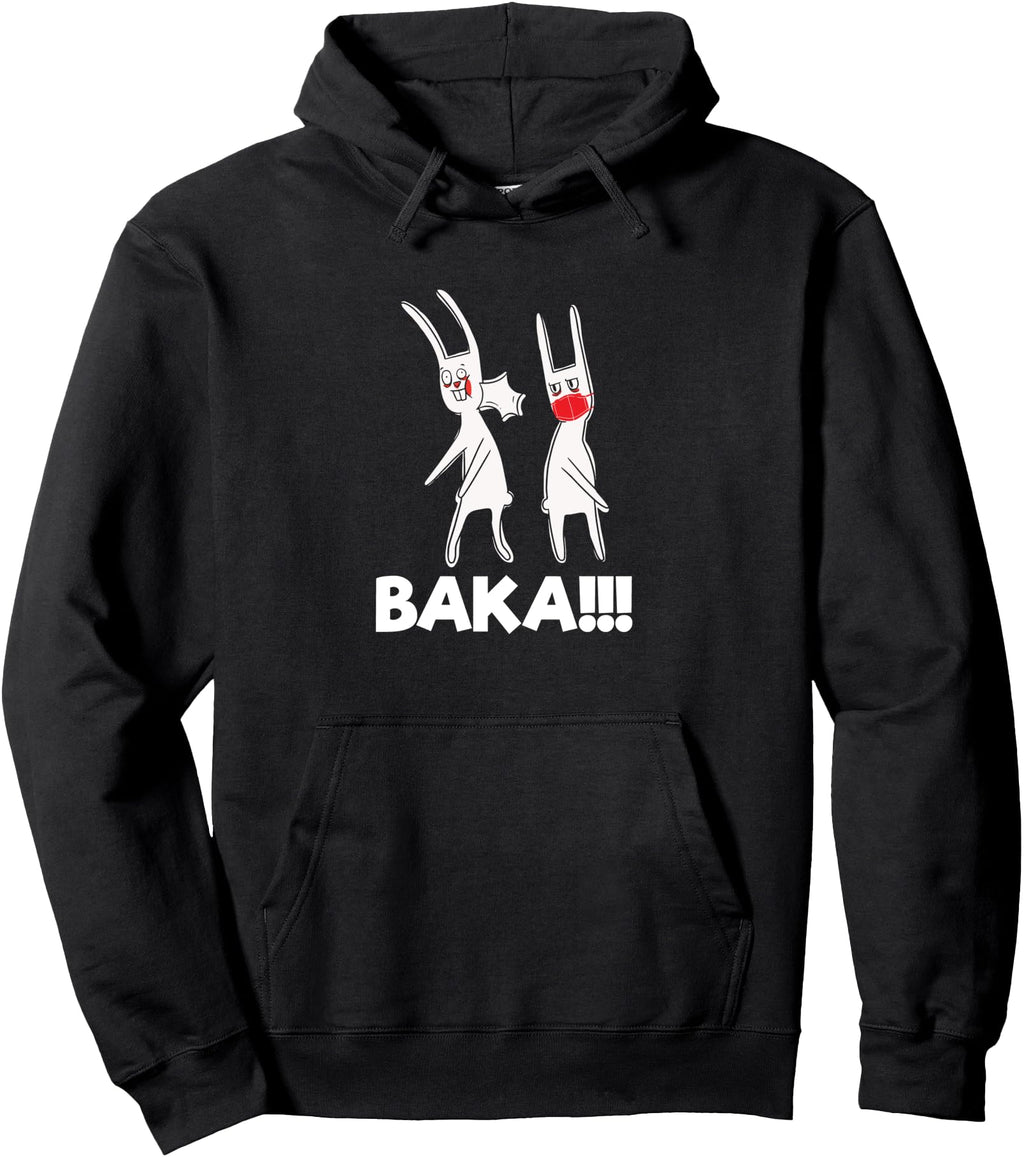 Authentic Baka Anime Japanese Japanese Hoodie - Aesthetic Graphic Unisex - T-Shirt, Sweatshirt, Hoodie