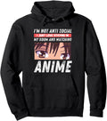 Anime Anime I M Not Anti Social I Sweatshirt - Custom Art Print for Adults - T-Shirt, Sweatshirt, Hoodie
