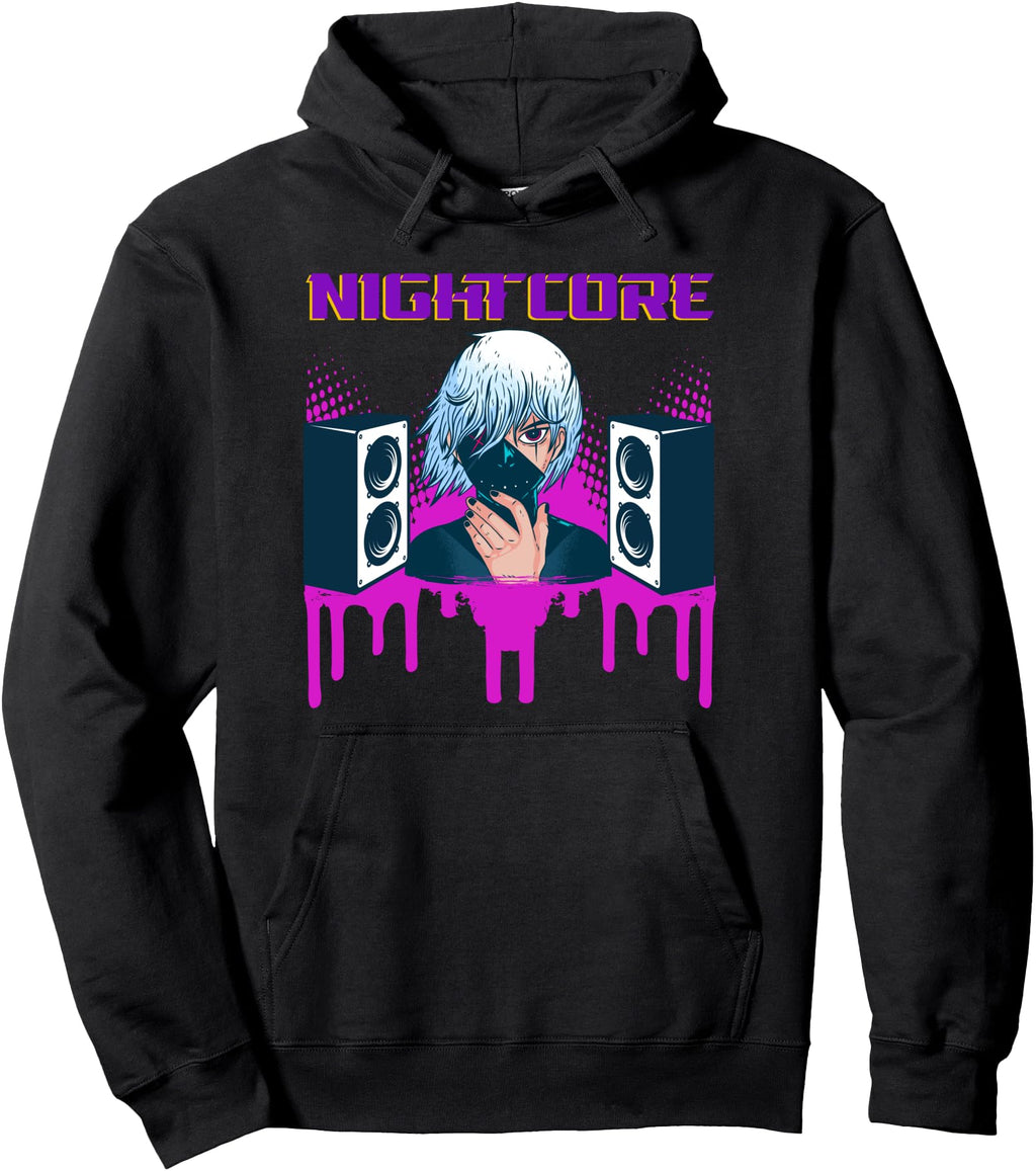 Handcrafted Manga Nightcore Music Hoodie - Casual Everyday Wear for Adults - T-Shirt, Sweatshirt, Hoodie