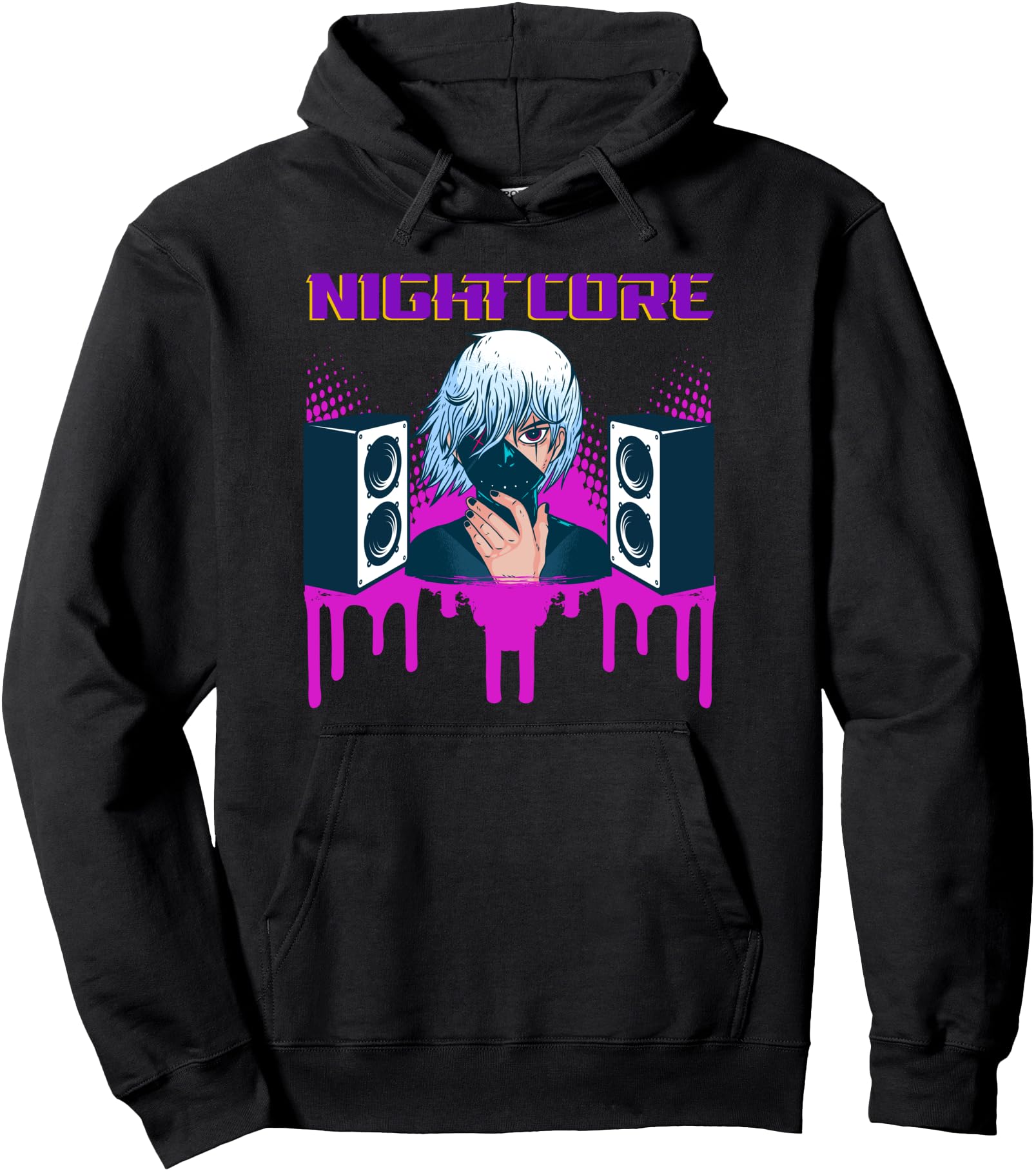 Handcrafted Manga Nightcore Music Hoodie - Casual Everyday Wear for Adults - T-Shirt, Sweatshirt, Hoodie
