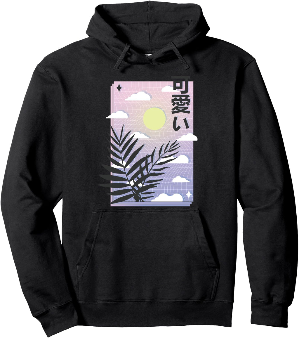 90 S Palm Waporwave Aesthetic Sweatshirt - Minimalist Print Unisex - T-Shirt, Sweatshirt, Hoodie