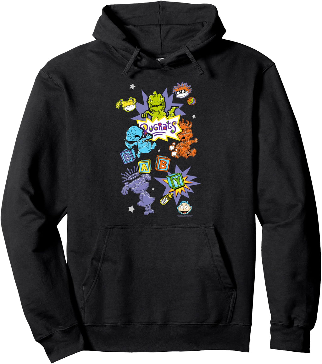 Handcrafted Rugrats Character Collage Hoodie - Minimalist Print for Adults - T-Shirt, Sweatshirt, Hoodie