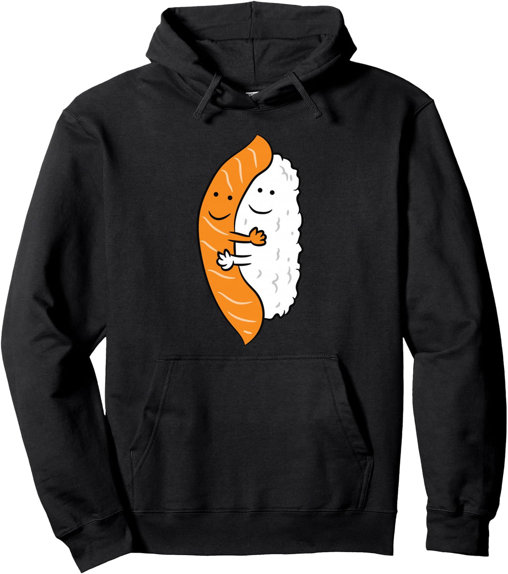 Original Kawaii Sushi Hugging Salmon T-Shirt - Casual Everyday Wear Unisex - T-Shirt, Sweatshirt, Hoodie