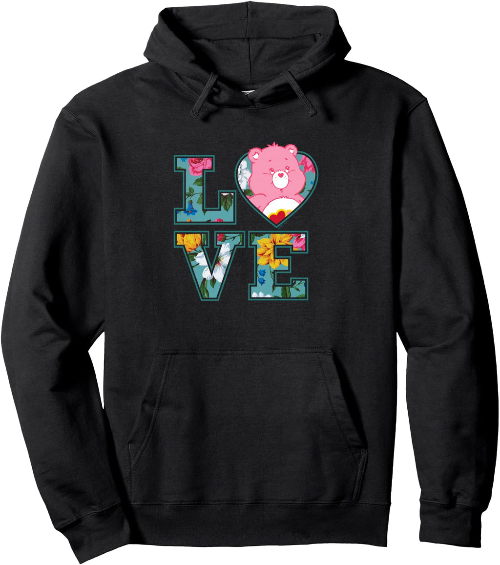 Original Care Bears Love Floral Block Hoodie - Custom Art Print Men Women - T-Shirt, Sweatshirt, Hoodie