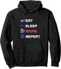 Eat Sleep Anime Repeat Anime Hoodie - Trendy Graphic Men Women - T-Shirt, Sweatshirt, Hoodie