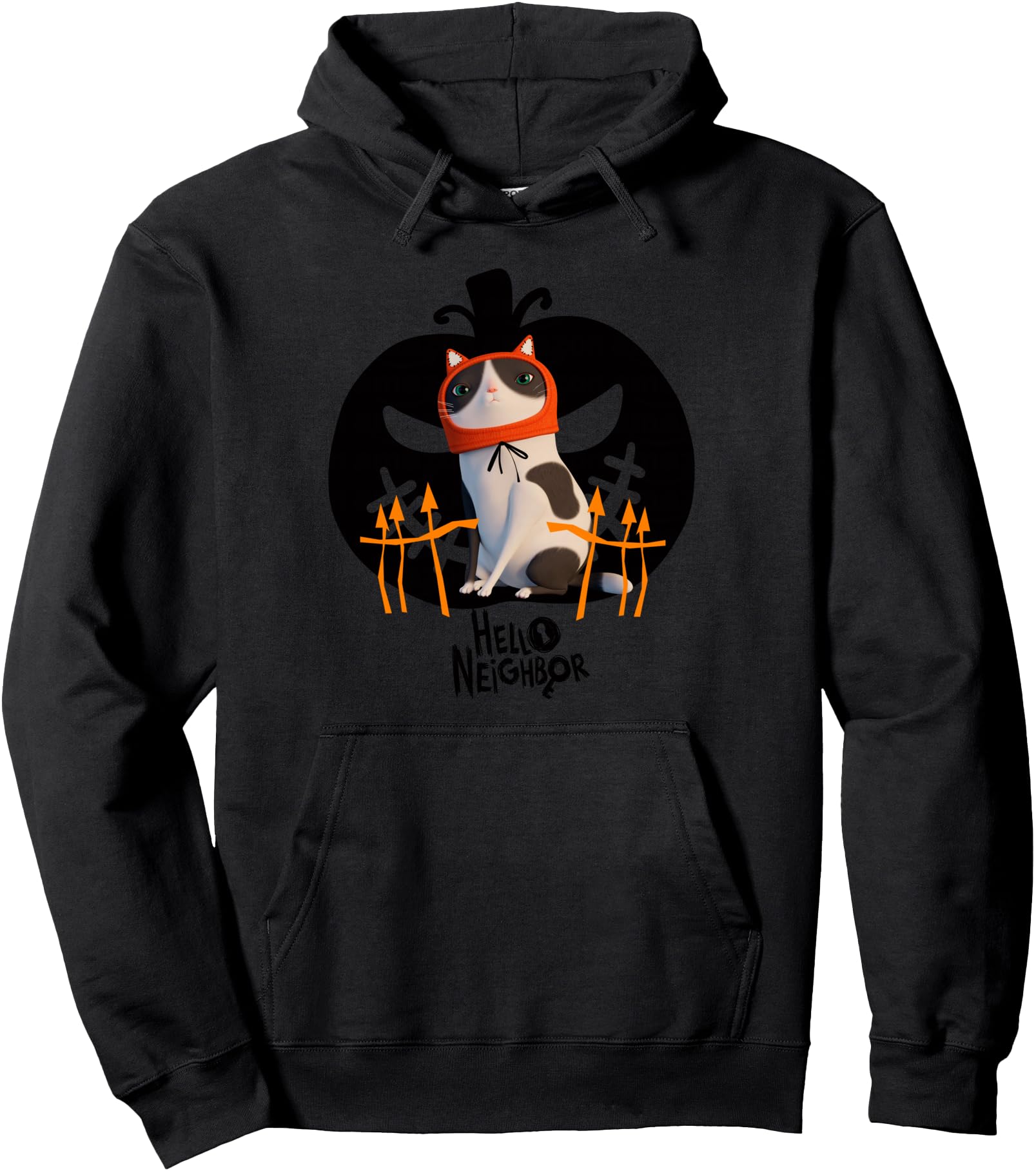 Hello Neighbor Masked Cat White T-Shirt - Fun Novelty Design for Adults - T-Shirt, Sweatshirt, Hoodie