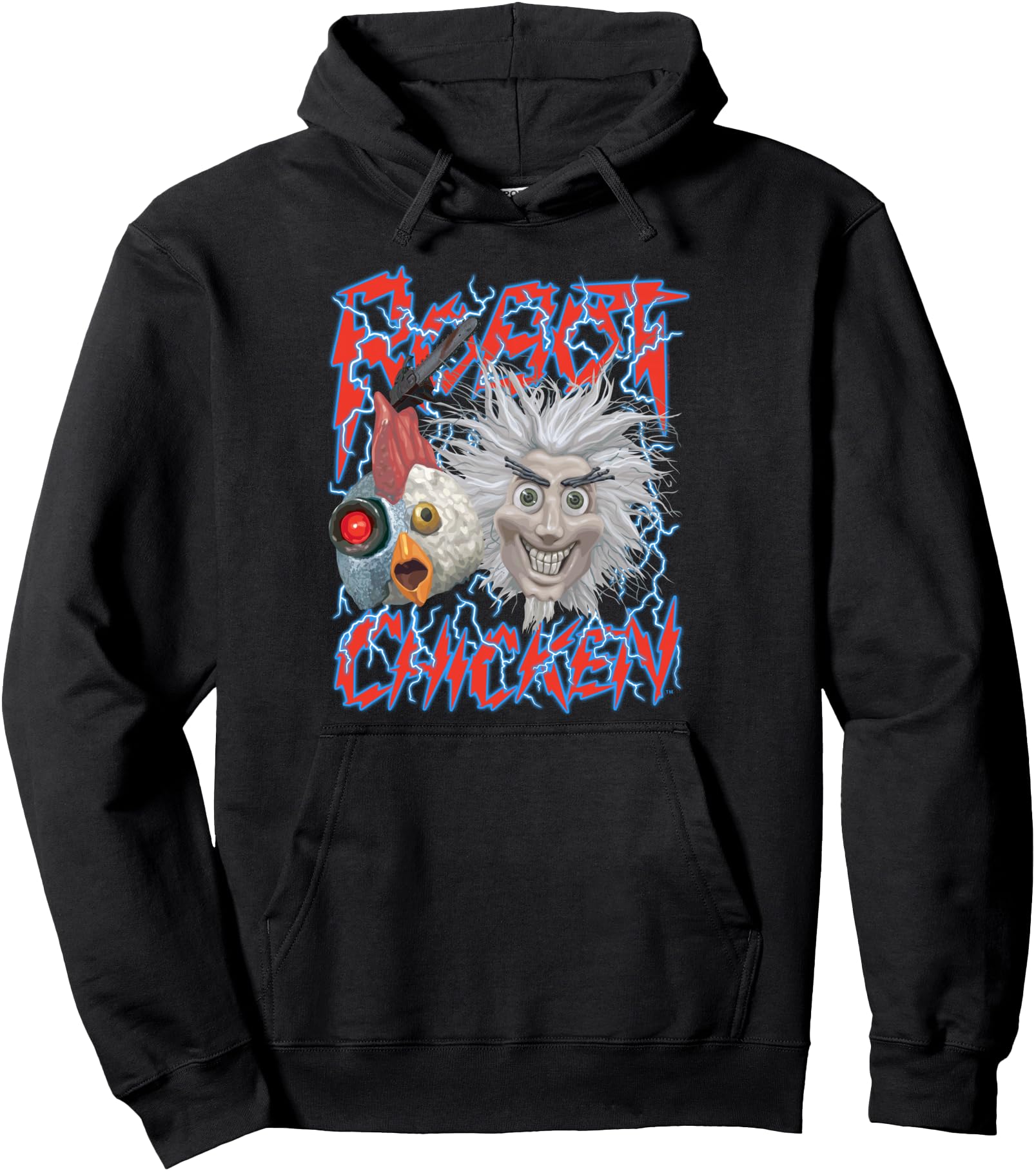 Robot Chicken Scientist And Chicken Hoodie - Unique Graphic Men Women - T-Shirt, Sweatshirt, Hoodie