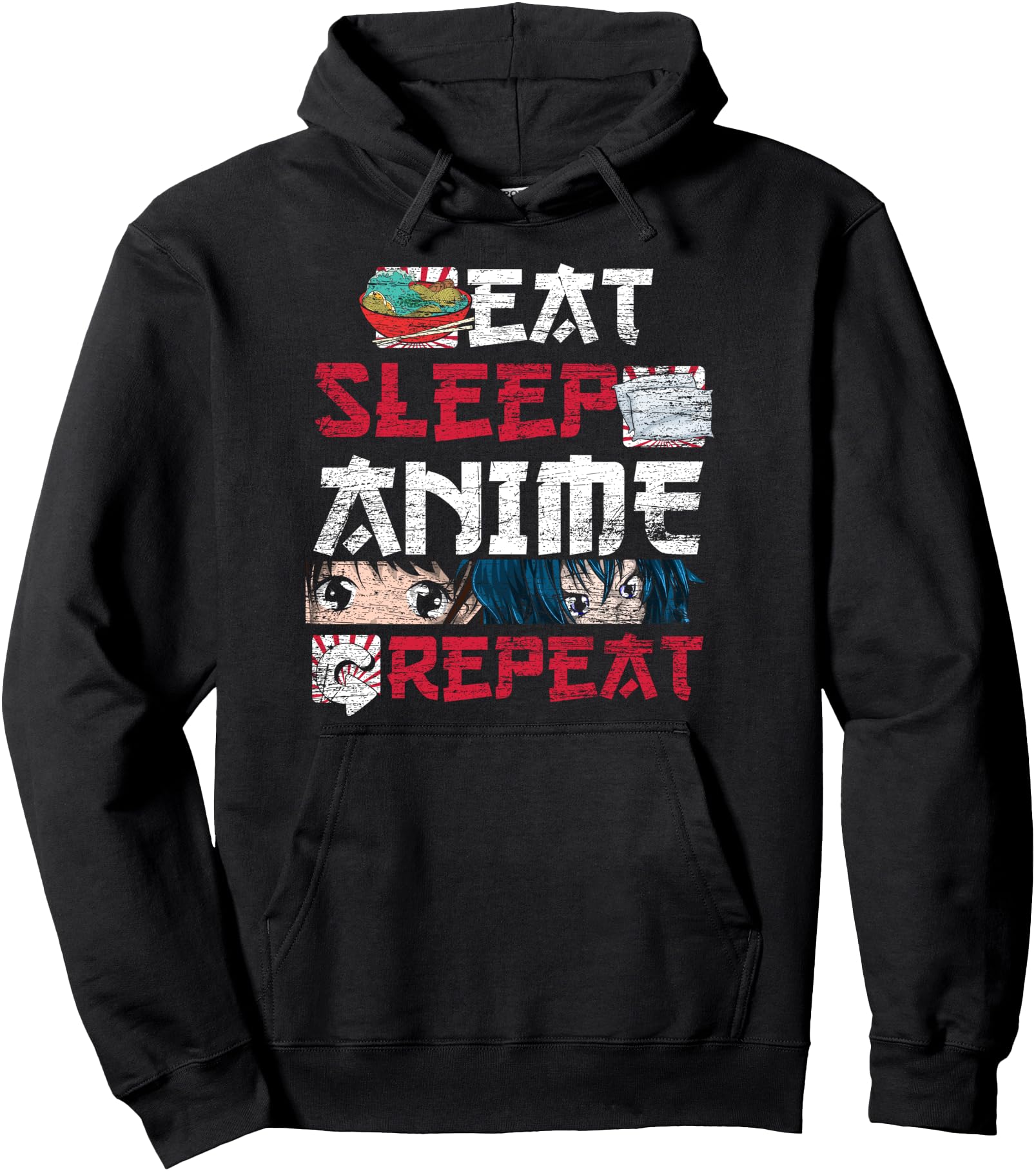 Handcrafted Kawaii Manga Japanese Ramen Hoodie - Fun Novelty Design Unisex - T-Shirt, Sweatshirt, Hoodie
