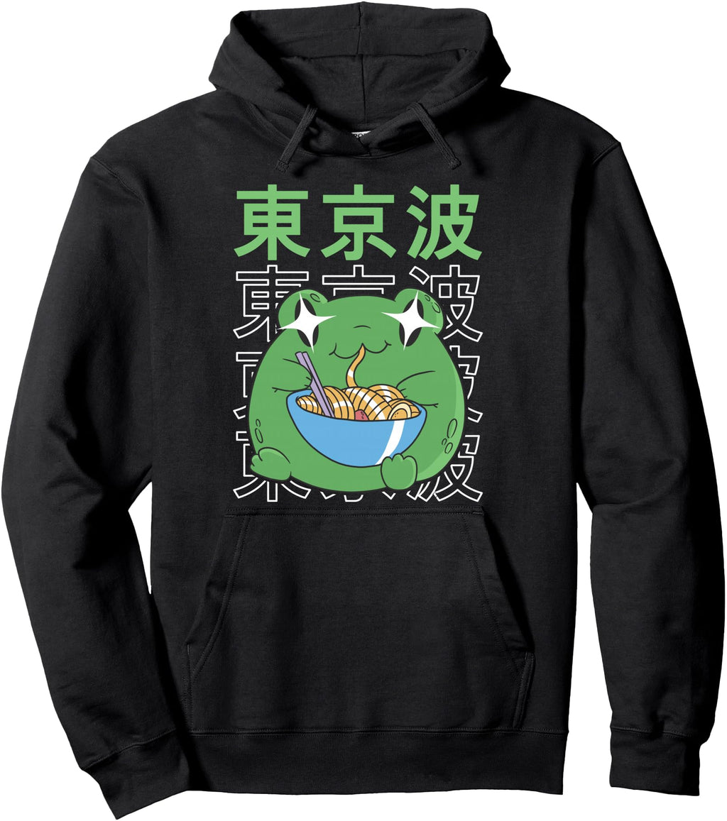 Exclusive Frog Eating Ramen Japan Hoodie - Casual Everyday Wear for Adults - T-Shirt, Sweatshirt, Hoodie