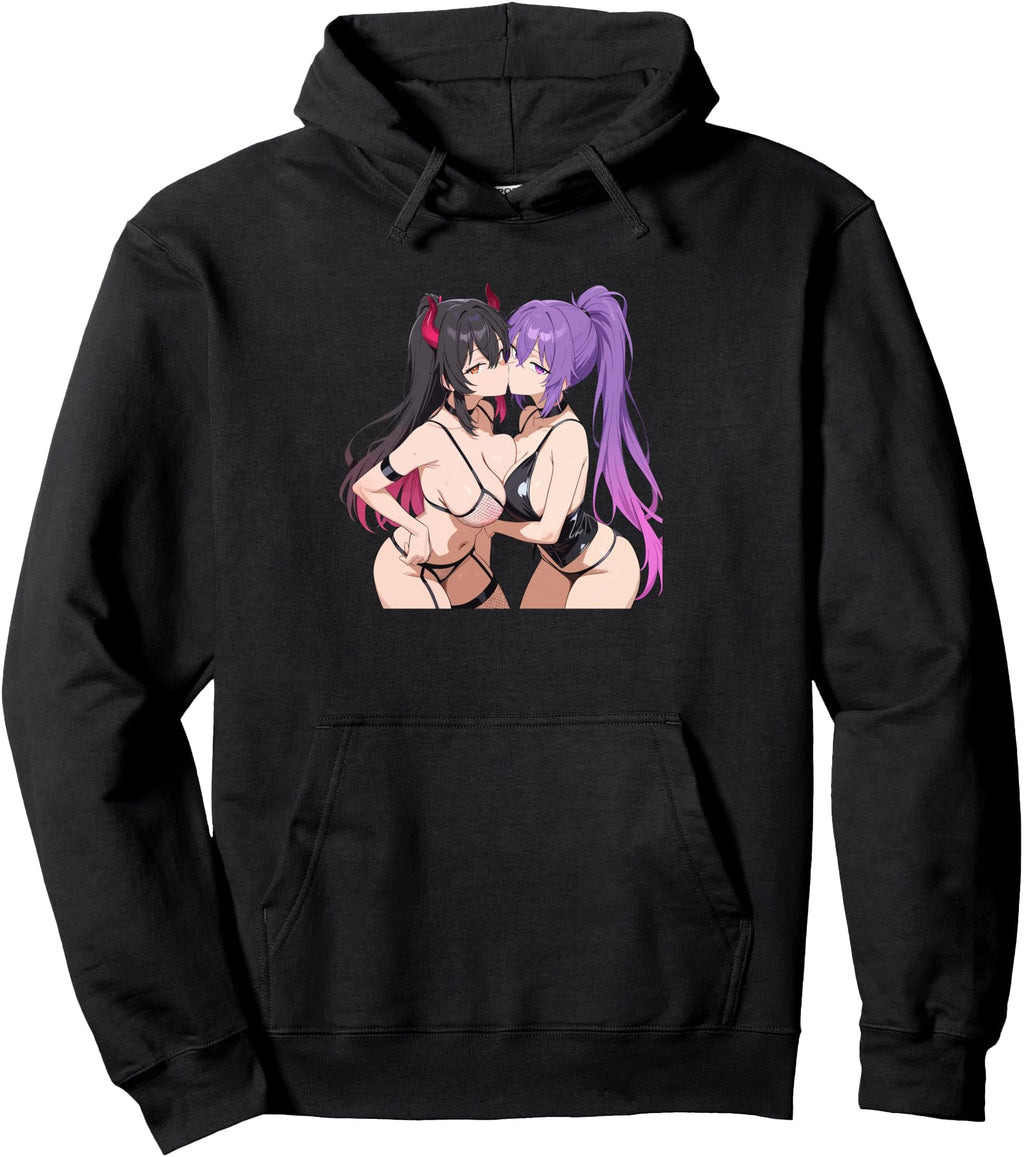 Handcrafted Waifu Sexy Anime Kissing T-Shirt - Trendy Graphic for Adults - T-Shirt, Sweatshirt, Hoodie