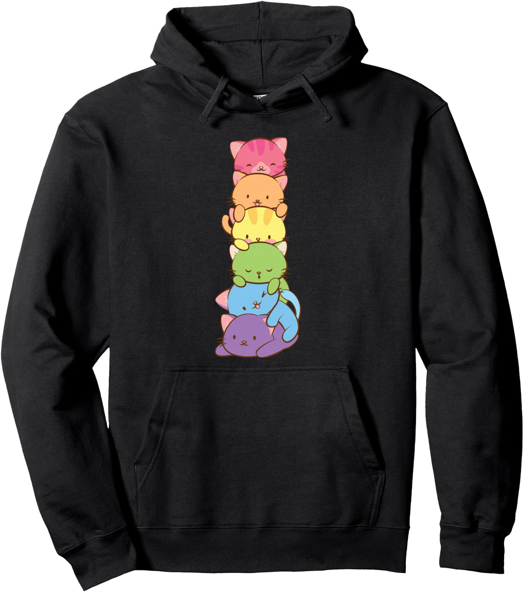 Lgbt Rainbow Gay Pride Flag Kawaii Hoodie - Casual Everyday Wear Men Women - T-Shirt, Sweatshirt, Hoodie